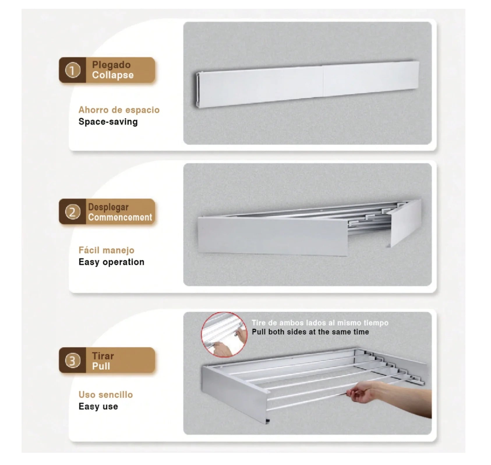 AirCompact™ - Tendedero Retráctil Invisible de Pared