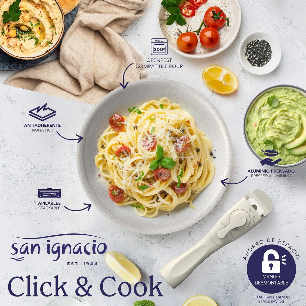 MasterSpace™ - Set de Cocina 8 Piezas con Mango Extraíble e Inteligente