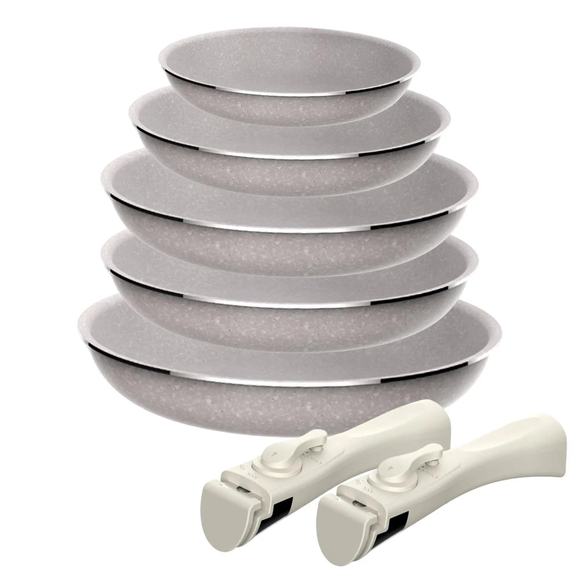 MasterSpace™ - Set de Cocina 8 Piezas con Mango Extraíble e Inteligente