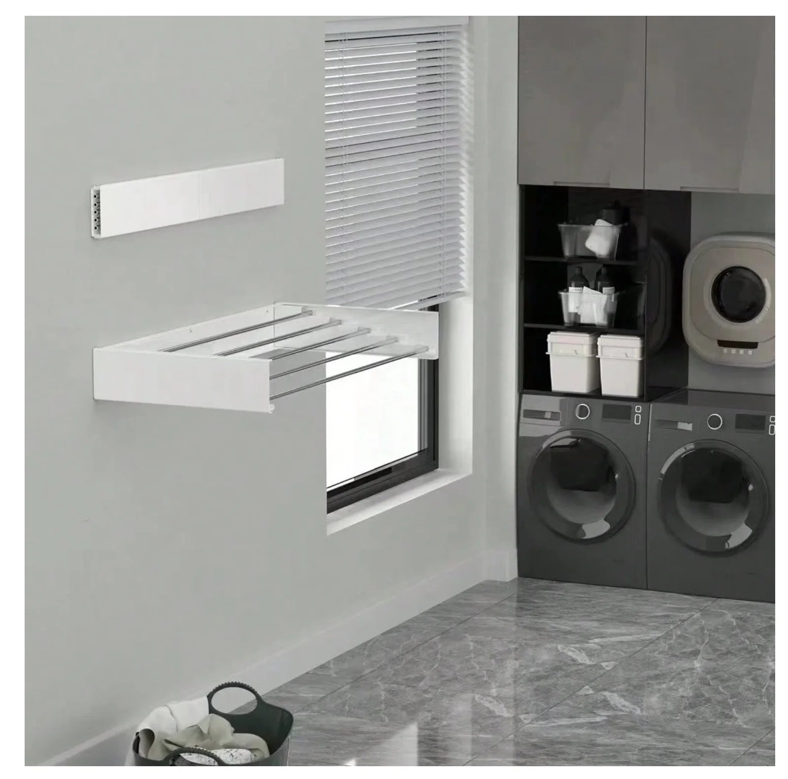 AirCompact™ - Tendedero Retráctil Invisible de Pared