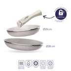 MasterSpace™ - Set de Cocina 8 Piezas con Mango Extraíble e Inteligente