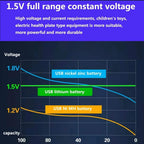EcoCharge™ USB - Baterías de Litio Recargables de Alta Capacidad